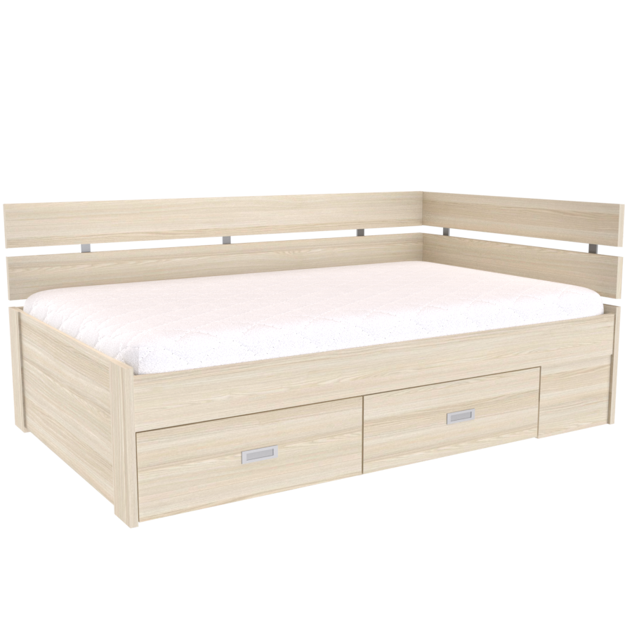 Zvýšené francouzské lůžko AMÉLIE š.120 rohové se 2 úl. pr, UNIVERZÁLNÍ L/P image 4