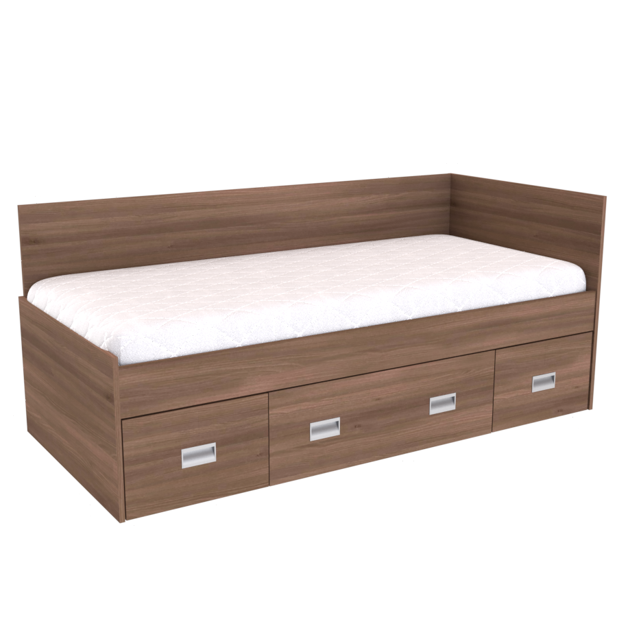 Lůžko Nemo se 2 zvýšenými čely - UNIVERZÁLNÍ L/P - vč. laťkového roštu image 5
