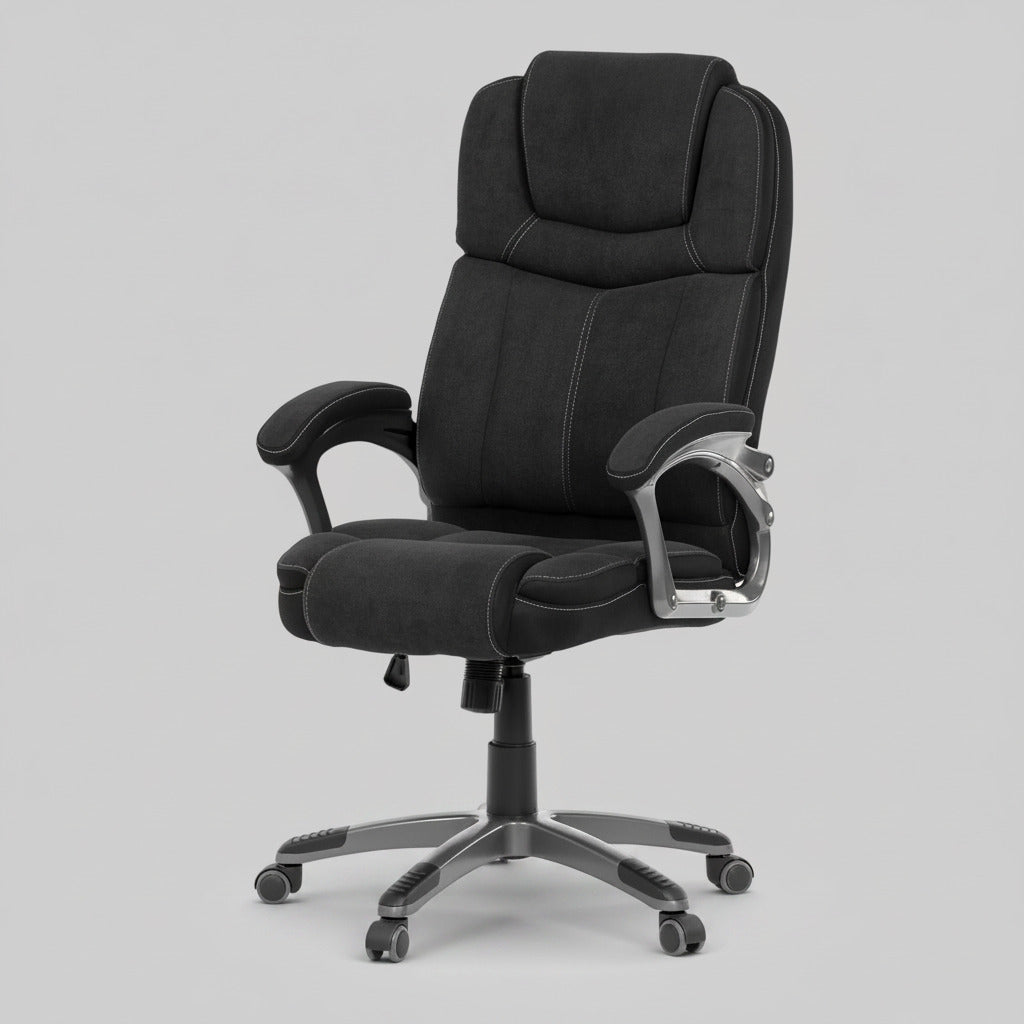 Kancelářské křeslo, houpací mechanismus, černá látka, KA-C715 BK2