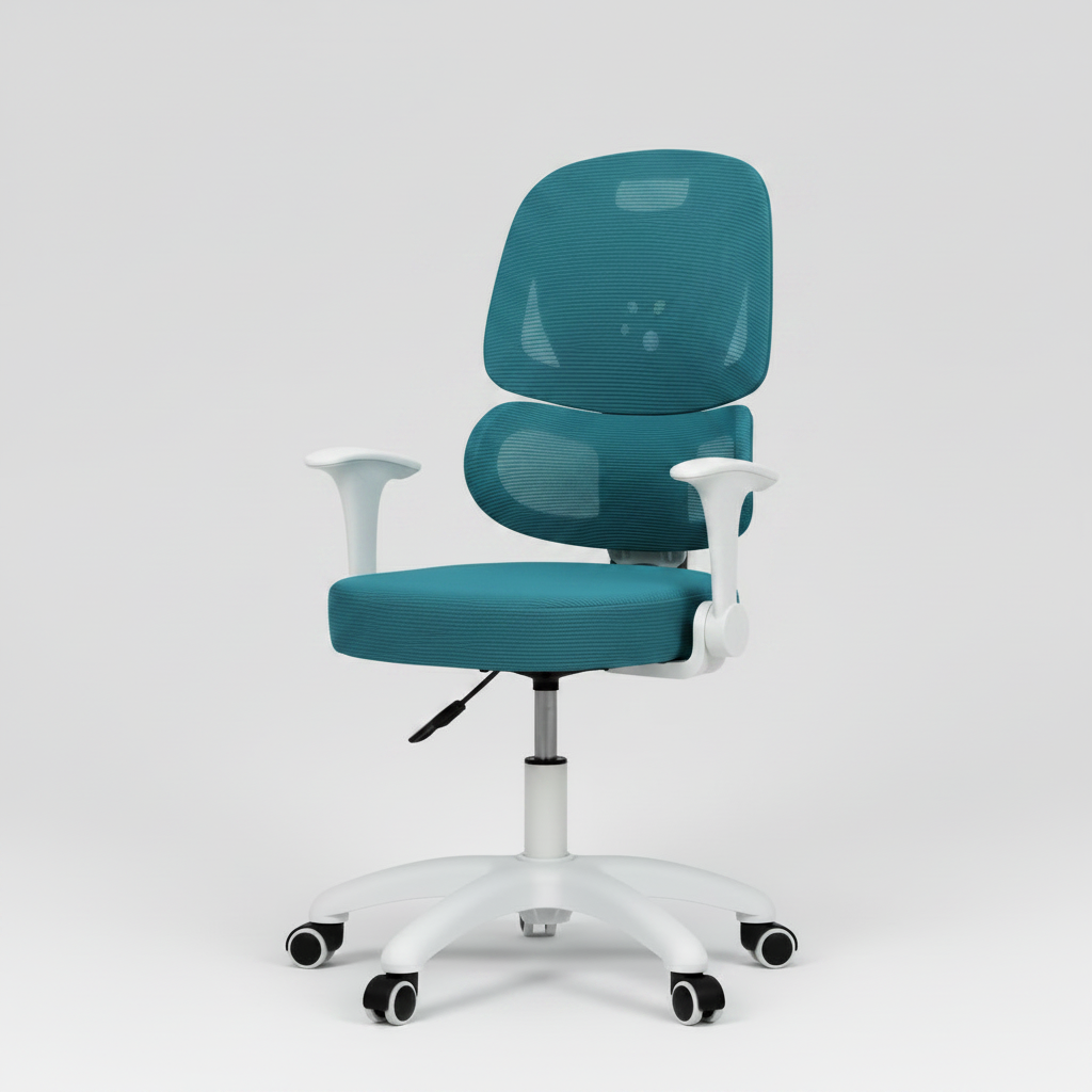Dětská židle, výškově nastavitelná, modrá síťovina, KA-K1063 BLUE 