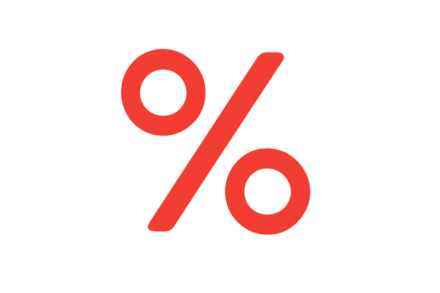 percent red icon