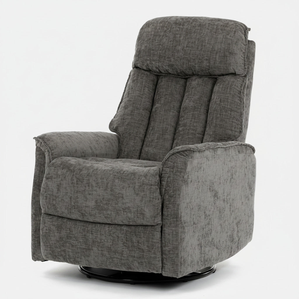 Polohovací křeslo, šedá, látka, TV-H9327 GREY2